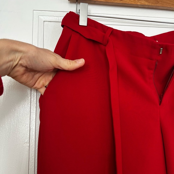 Gorgeous Banana Republic Cherry Red Drapey Wide Leg Trousers - Picture 6 of 6